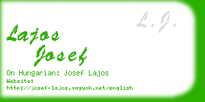 lajos josef business card